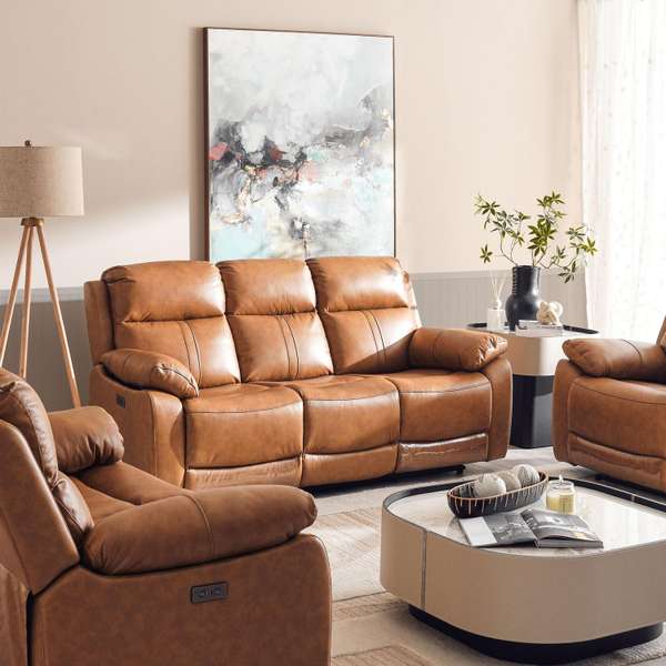 OTHO SINGLE SEATER RECLINER SOFA LIGHT BROWN